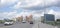 According Voroshilovsky bridge moving cars and pedestrians