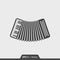 Accordion musical instrument icon for web and mobile
