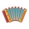 Accordion. Musical instrument for kid. Baby toy
