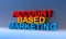 Account based marketing on blue