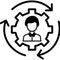 Account Change Half Glyph Vector Icon which can easily modified.