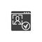 Account ID verification vector icon