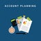 Account planning. Vector illustration decorative design