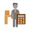 Accountant career Flat icon Design