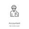 accountant icon vector from man worker avatar collection. Thin line accountant outline icon vector illustration. Linear symbol for