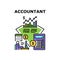 Accountant Job Vector Concept Color Illustration