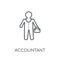 Accountant linear icon. Modern outline Accountant logo concept o