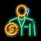 accountant profession neon glow icon illustration