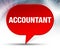 Accountant Red Bubble Background