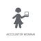 Accounter Woman icon. Trendy Accounter Woman logo concept on white background from Ladies collection