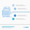 Accounting, audit, banking, calculation, calculator Infographics Template for Website and Presentation. Line Blue icon infographic