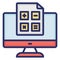 Accounting, auditing, business analysis .   Vector icon which can easily modify or editable