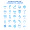 Accounting Auditor Blue Tone Icon Pack - 25 Icon Sets