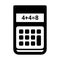 Accounting, calculate, calculator icon. Black color design