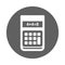 Accounting, calculate, calculator icon. Gray vector graphics