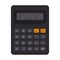 Accounting calculator in flat style. Electronic equipment for calculation, accounting, mathematics. School calculator in