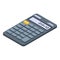 Accounting calculator icon, isometric style