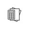 Accounting document line icon