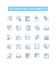 Accounting documents vector line icons set. Accounts, Vouchers, Ledgers, Journals, Invoices, Receipts, Payables