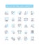 Accounting documents vector line icons set. Accounts, Vouchers, Ledgers, Journals, Invoices, Receipts, Payables