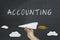 Accounting financial concept on blackboard