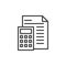 Accounting line icon, outline vector sign, linear style pictogram isolated on white.