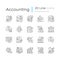 Accounting linear icons set