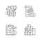 Accounting linear icons set