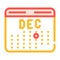 Accounting revenue calendar color icon vector illustration