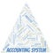 Accounting System typography vector word cloud.