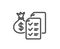 Accounting wealth line icon. Audit report sign.