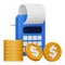 Accounts payable 3d rendering isometric icon.