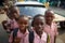 ACCRA, GHANA ï¿½ MARCH 18: Unidentified african student boys greet