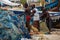 ACCRA, GHANA ï¿½ MARCH 18: Unidentified Ghanaian fishermen doing t