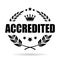 Accredited award vector icon