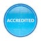 Accredited floral blue round button