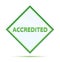 Accredited modern abstract green diamond button