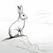 Accurate And Detailed Rabbit Drawing On Cliff: Psychological Phenomena Illustration