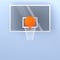 Accurate hit in the target. business concept. A bright orange basketball hits the ring,