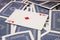 The ace of diamond closeup playing cards image background