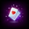 Ace of hearts, red heart suit card, ace, slot icon for online casino or logo for mobile game winning combination, poker