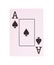 Ace poker card of spades isolated