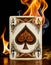 Ace of Spades Engulfed in Flames