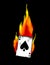 Ace of Spades on Fire! Vector / Clip Art