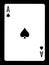 Ace of spades playing card,