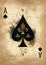 Ace of Spades Playing Card - Retro Abstract Style