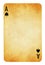 Ace of Spades Vintage playing card isolated