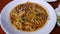 Aceh noodle with beef on a plate for dinner