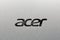 Acer logo closeup on laptop metal surface