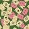 Aces of playing card seamless pattern